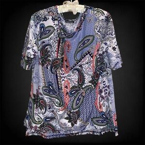 Kim & Co Paisley Short Sleeve Top